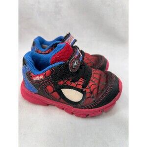 Stride rite size 6.5 toddler spiderman light up sneakers